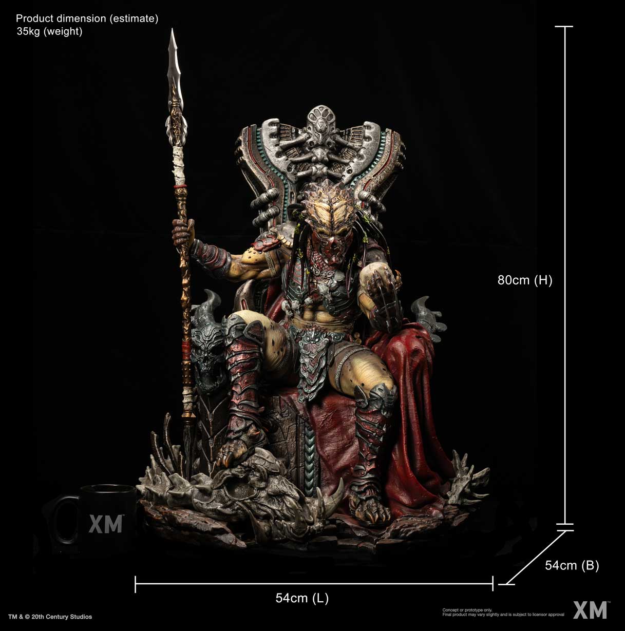 XM Studios Aliens vs Predators Predator King Supreme Scale Statue